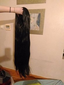 Парик черный 100см